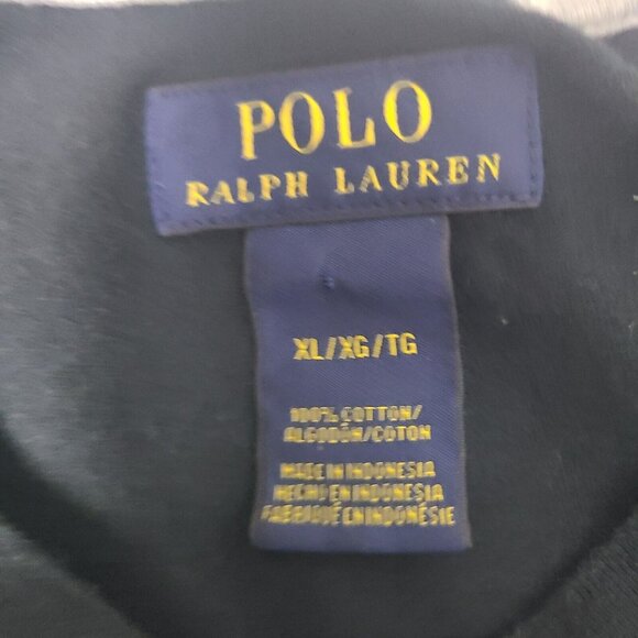 Ralph Lauren Polo Shirt Adult Large XL Black Red Pony Logo Classic Fit Crew Mens - Picture 3 of 6
